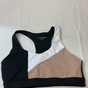 All Fenix Heidi Block Sport Bra, SZ Large. Black, White,Nude Color. NO PADS